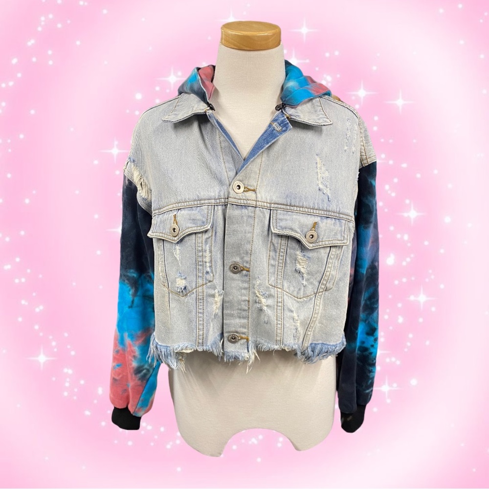 Dance and Marvel Reworked Style Distressed Denim Jacket